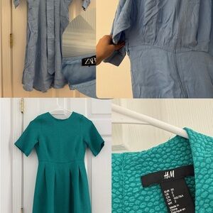 Zara Asymmetrical Dress in Light Blue